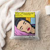 Einsame Stunden Vintage Romantik Comic Art Kissen (Decke)