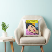 Einsame Stunden Vintage Romantik Comic Art Kissen (Stuhl )