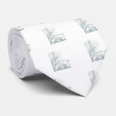 EINSAME TAUBE, AQUA KRAWATTE (Gerollt)