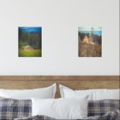 Einsame Waldhütten unter den Bergen Bilderwand Sets (Schlafzimmer)