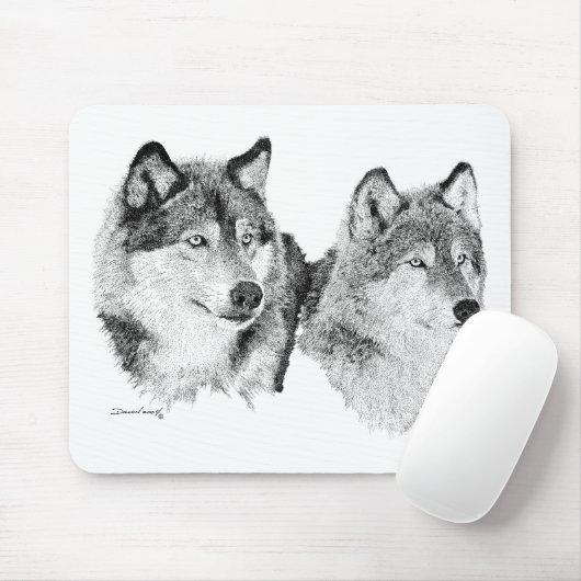 Einsame Wölfe Mousepad (Mit Mouse)