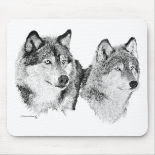 Einsame Wölfe Mousepad