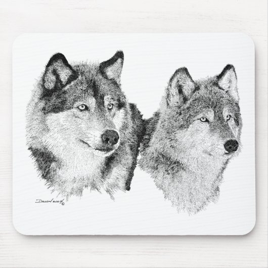 Einsame Wölfe Mousepad (Vorne)