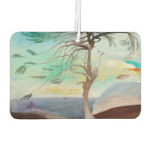 Einsame Zedernbaummalerei Autolufterfrischer (Rückseite)