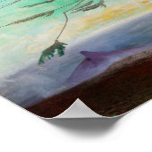 Einsame Zedernbaummalerei Poster (Ecke)