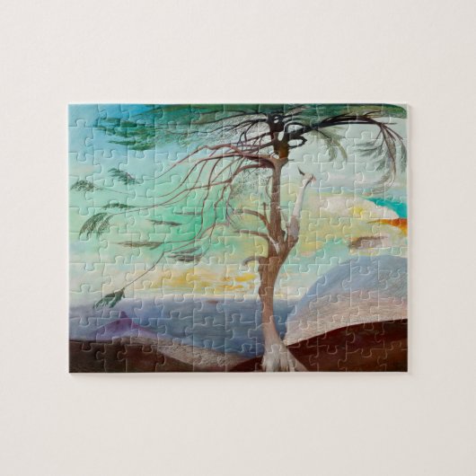 Einsame Zedernbaummalerei Puzzle (Horizontal)