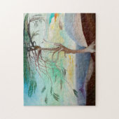 Einsame Zedernbaummalerei Puzzle (Vertikal)