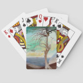 Einsame Zedernbaummalerei Spielkarten (Rückseite)
