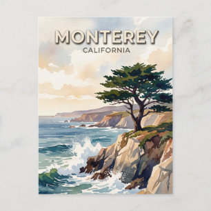 Einsame Zypresse Monterey Kalifornien Postkarte