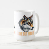 Einsamer aber starker Wolf Kaffeetasse (VorderseiteRechts)