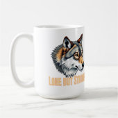 Einsamer aber starker Wolf Kaffeetasse (Links)