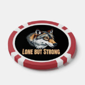 Einsamer aber starker Wolf Pokerchips (Einzeln)