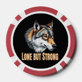 Einsamer aber starker Wolf Pokerchips (Rückseite)