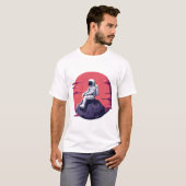 Einsamer Astronaut auf dem Mond-T - Shirt (Vorne ganz)