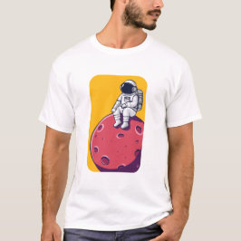 Einsamer Astronaut auf dem Mond-T - Shirt