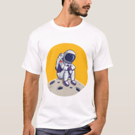 Einsamer Astronaut auf dem Mond-T - Shirt