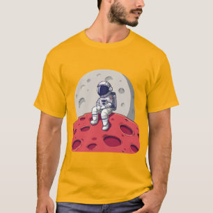 Einsamer Astronaut auf dem Mond-T - Shirt