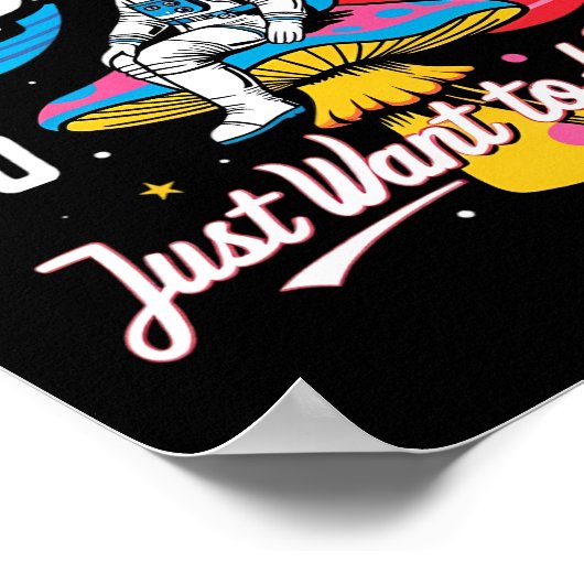 einsamer Astronaut Poster (Ecke)