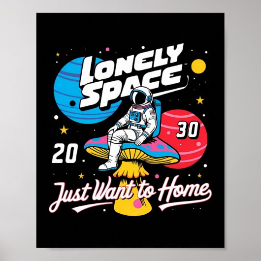 einsamer Astronaut Poster (Vorne)