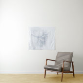 Einsamer Baum bei Schneesturm im Winter Wandteppich (Beispiel (Horizontal))