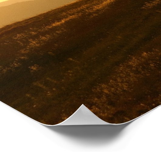 Einsamer Baum im Feld Poster (Ecke)