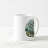 Einsamer Baum im Misty Mountains Kaffeetasse (VorderseiteRechts)