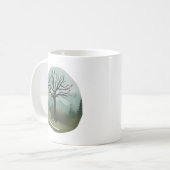 Einsamer Baum im Misty Mountains Kaffeetasse (Vorderseite Links)