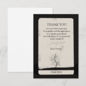Einsamer Baum in der Stille des Fluges Dankeskarte (Vorne/Hinten)