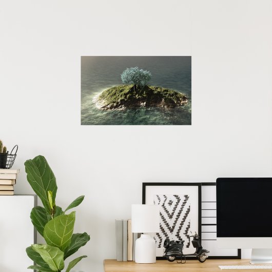 einsamer Baum Poster (Heimbüro)