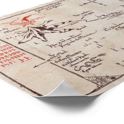 einsamer Berg Poster (Ecke)