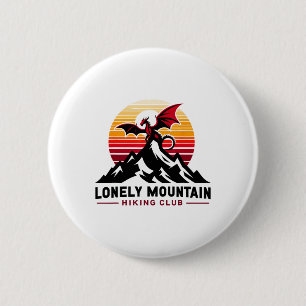 Einsamer Berg Wanderclub Lustiges Design  Button