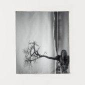 Einsamer bloßer Baum Wandteppich (Vorderseite)
