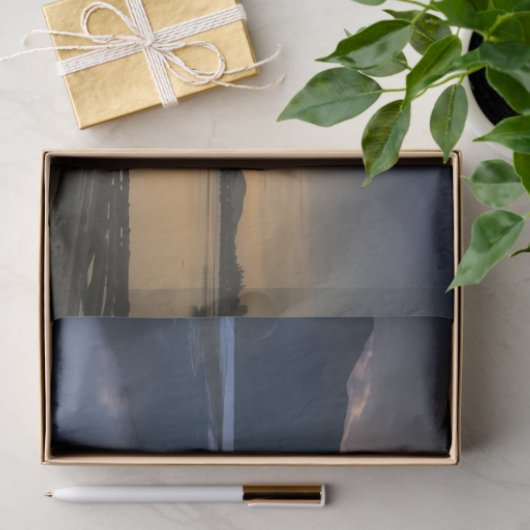 Einsamer Bootsverkehr 20-x30 Decoupage Seidenpapier (Geschenk)