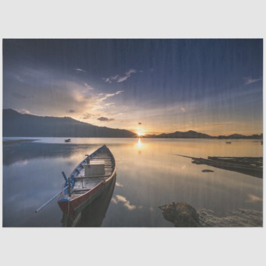 Einsamer Bootsverkehr 20-x30 Decoupage Seidenpapier (Vorderseite)