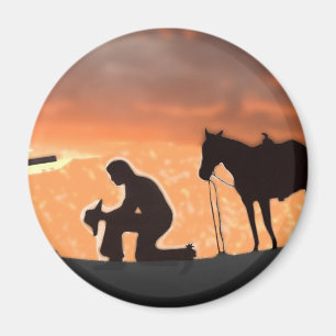 Einsamer Cowboy Magnet
