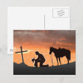 Einsamer Cowboy Postkarte (Vorne/Hinten)