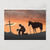 Einsamer Cowboy Postkarte (Vorderseite)