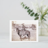 Einsamer Cowboy Postkarte (Stehend Vorderseite)