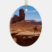 Einsamer Cowboy-Schmuck Keramik Ornament (Rechts)