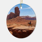 Einsamer Cowboy-Schmuck Keramik Ornament (Links)