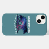 Einsamer Galaxy Wolf Silhouette (wilde Galaxie) Case-Mate iPhone Hülle (Rückseite (Horizontal))