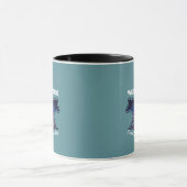 Einsamer Galaxy Wolf Silhouette (wilde Universum) Tasse (Zentrum)