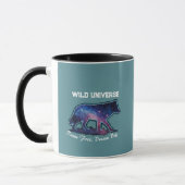 Einsamer Galaxy Wolf Silhouette (wilde Universum) Tasse (Links)
