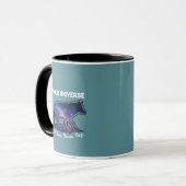 Einsamer Galaxy Wolf Silhouette (wilde Universum) Tasse (Vorderseite Links)