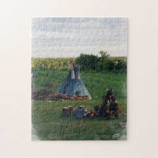 Einsamer gebürtiger amerikanischer Ureinwohner Puzzle (Vertikal)