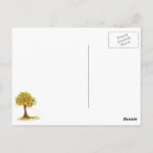 Einsamer Herbstbaum Postkarte (Rückseite)