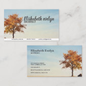 Einsamer Herbstsentinel Visitenkarte (Vorne/Hinten)