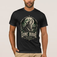 Einsamer Heulender Gothic Wolf Vollmond Wildes Her
