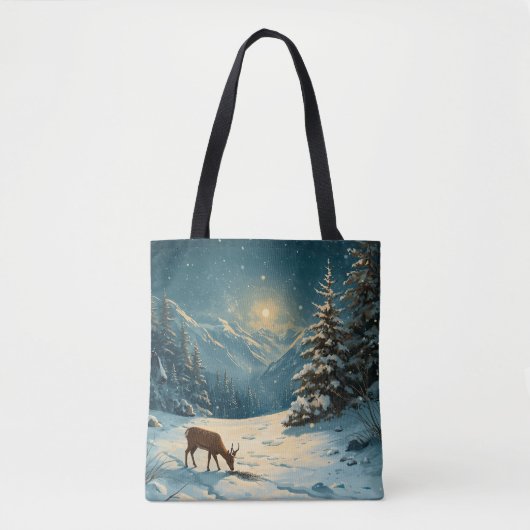 Einsamer Hirsch Tasche (Vorderseite)
