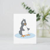 einsamer Pinguin Postkarte (Stehend Vorderseite)